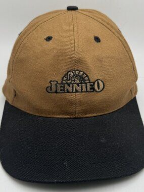 Jennie-O Turkey Snapback Hat Cap Logo Tan Black Adjustable T.I. One Size Fits